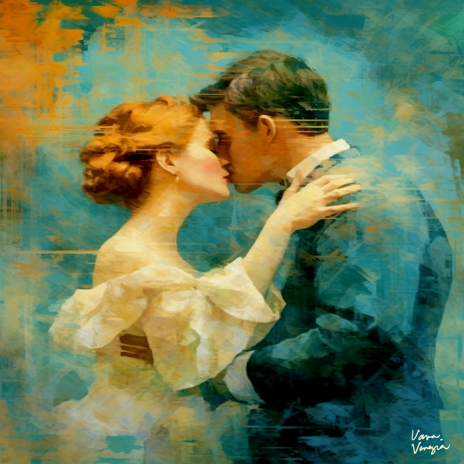 dani dubois recommends Man Kissing Woman Painting