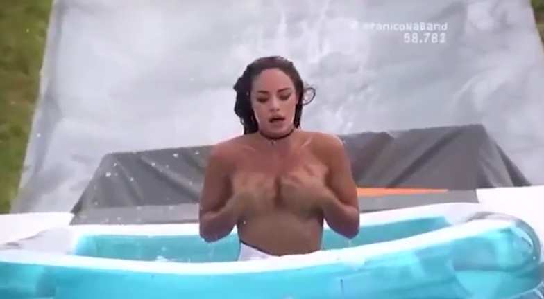 bathing suit falls off video