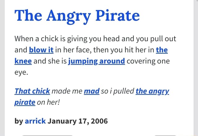 daniel kaplansky recommends the angry pirate position pic