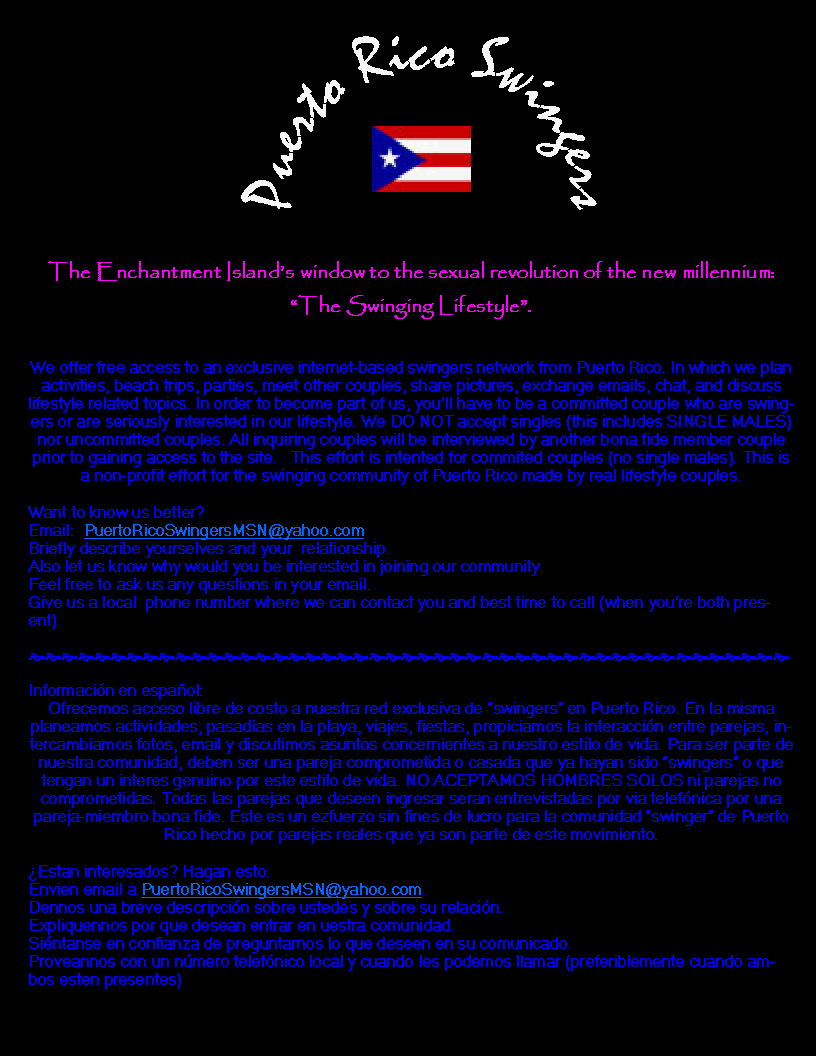 Swingers En Puerto Rico porn poto