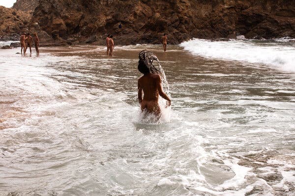 nude beach boner pics