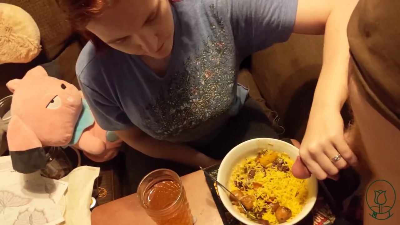 Best of Eating cum covered food