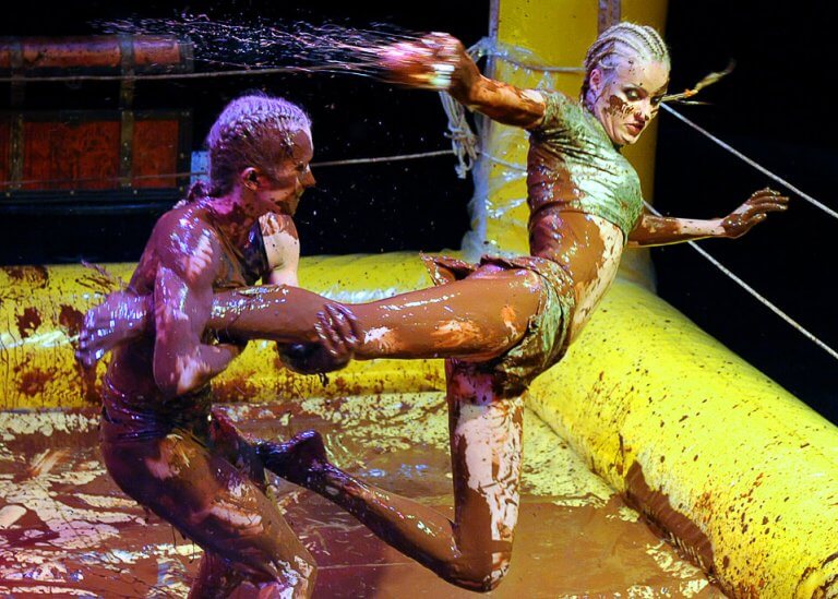 naked female mud wrestling