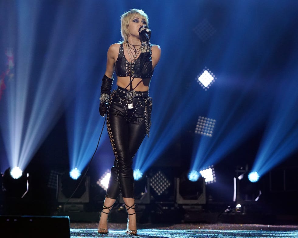 Best of Miley cyrus leather leggings