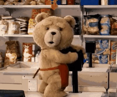 girl humps teddy bear