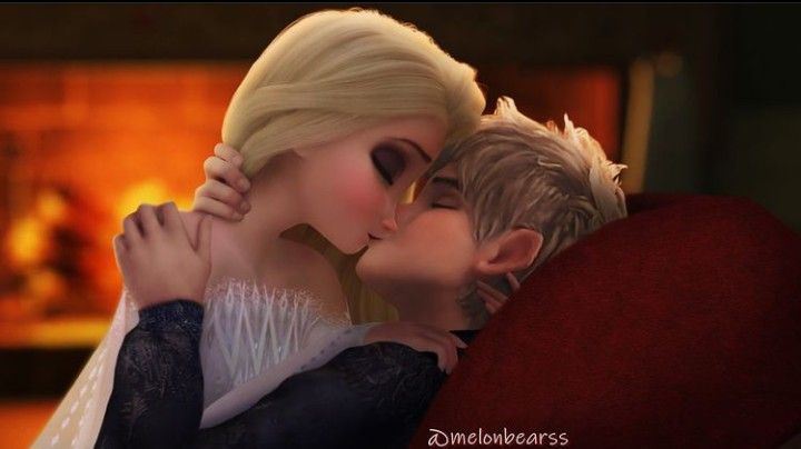 elsa and jack kissing