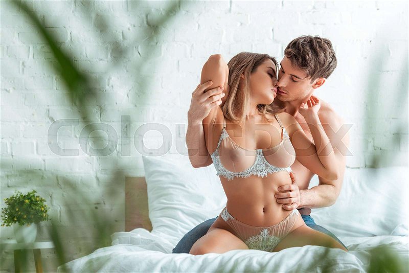 Best of Man kissing woman breast