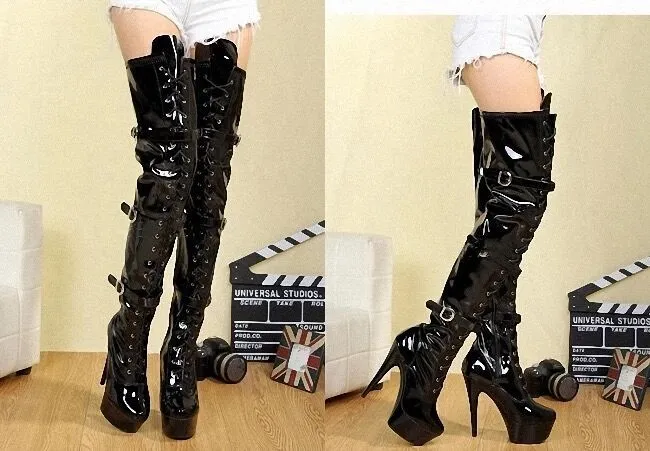 thigh high stripper boots