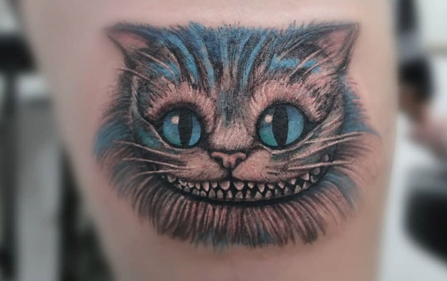 Best of Cheshire cat face tattoo