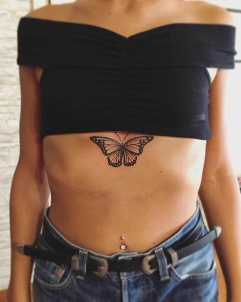 daily rivera recommends butterfly sternum tattoo pic