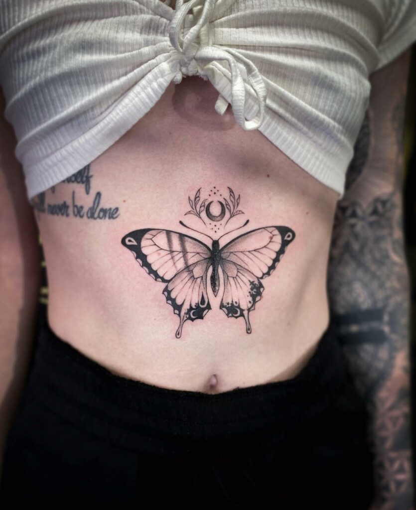 darcy hunt recommends Butterfly Sternum Tattoo