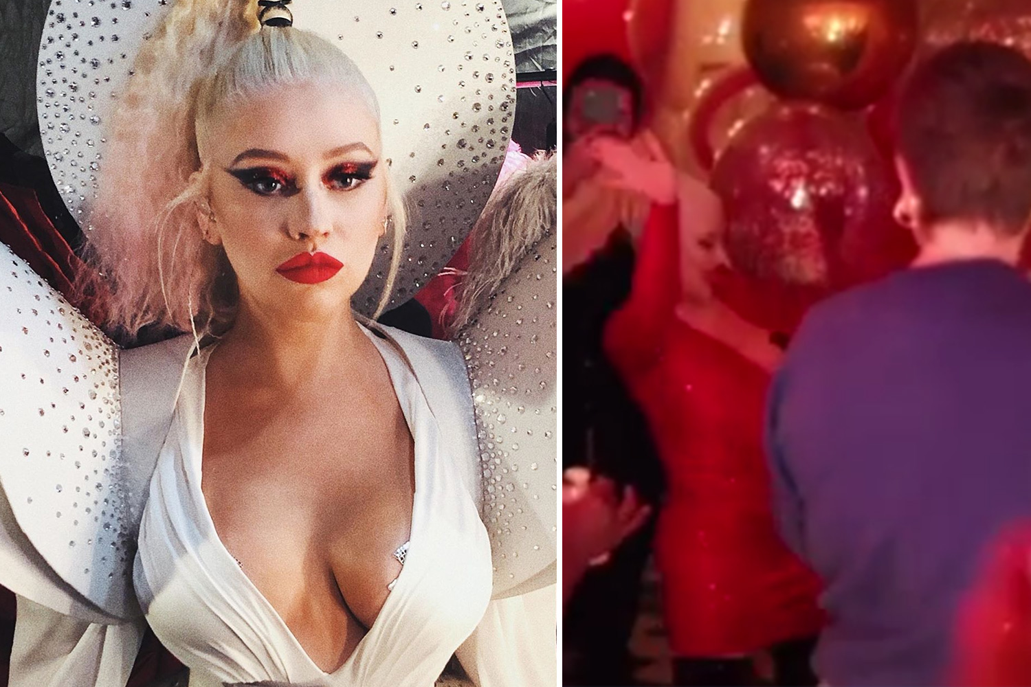 christina aguilera boob slip