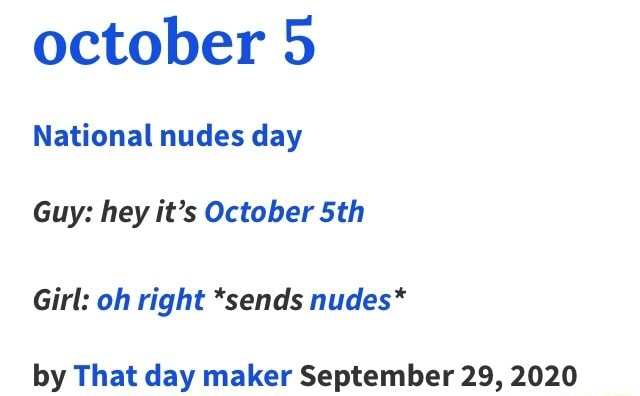 national send nude day