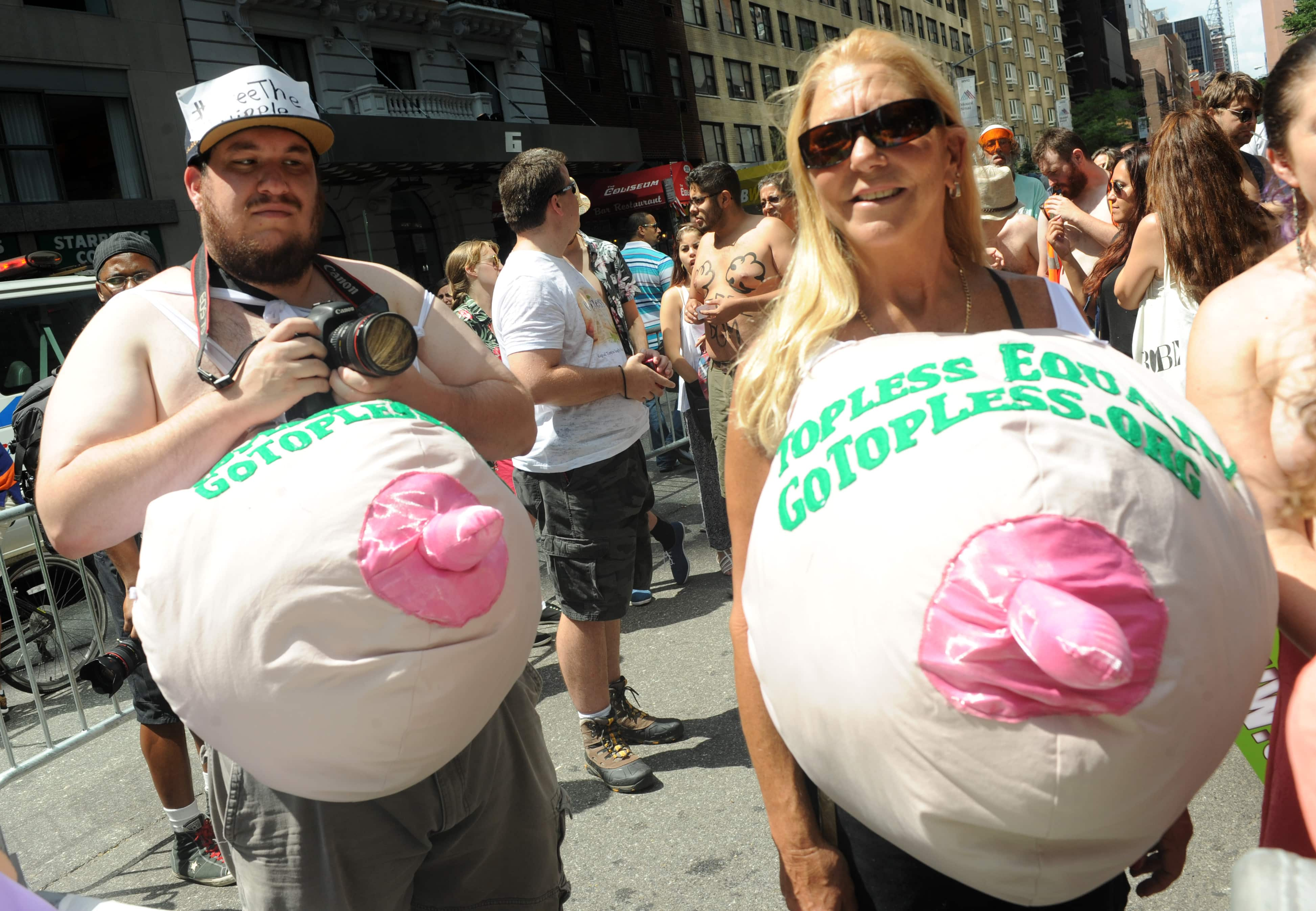 go topless parade new york