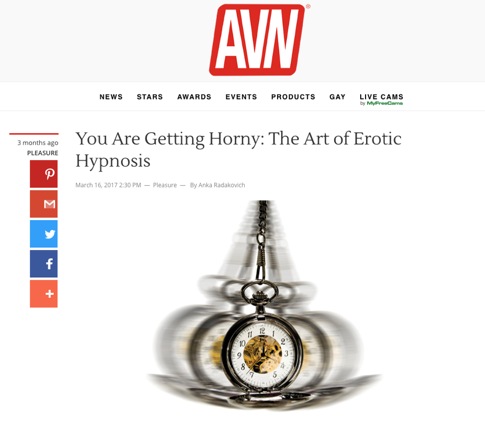 beverly hooten recommends Erotic Therapy Hypnosis Ava