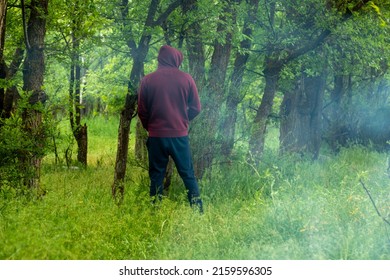 andrew klingelhofer add photo man peeing in the woods