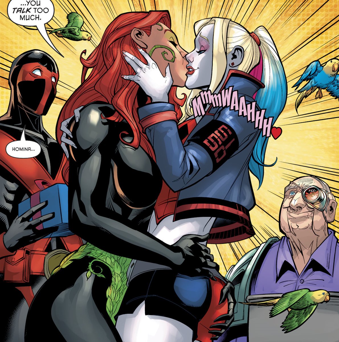 dolores shea recommends harley quinn poison ivy kiss pic