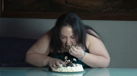 charlie gaffney add fat chick eating cake photo