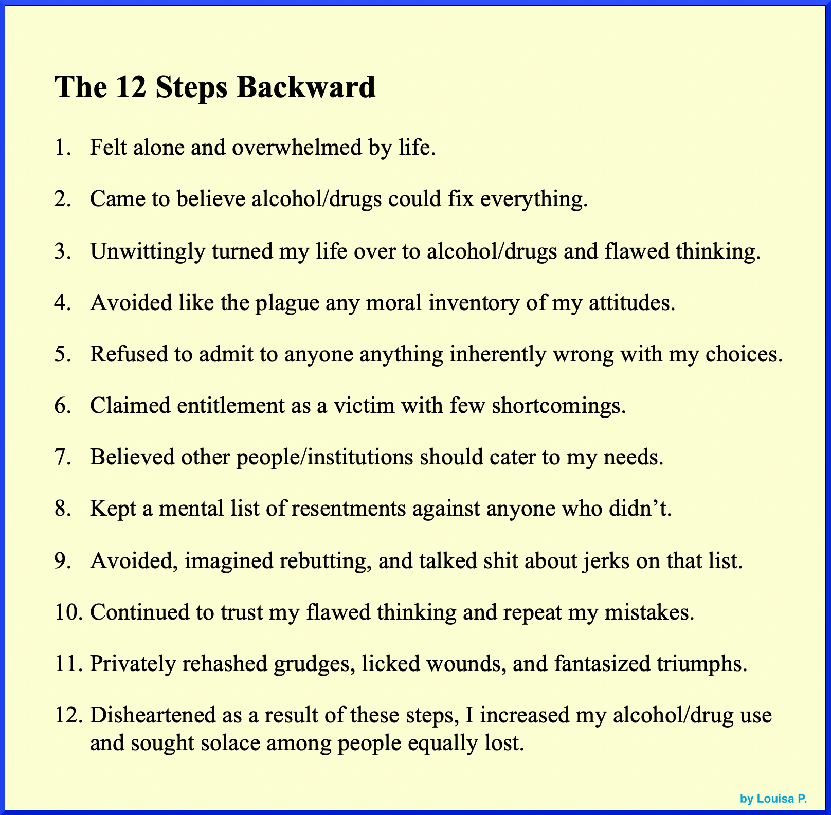 the 12 fucking steps