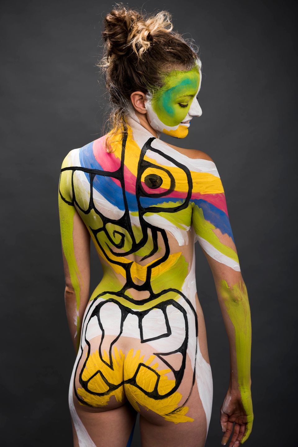 totally nude body paint