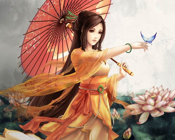 chinese cartoon girl wallpaper