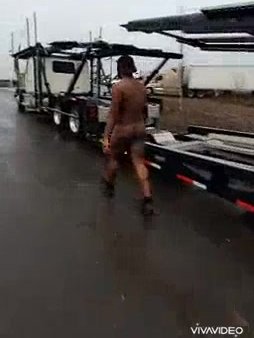 Nude Woman On Truck tits riding