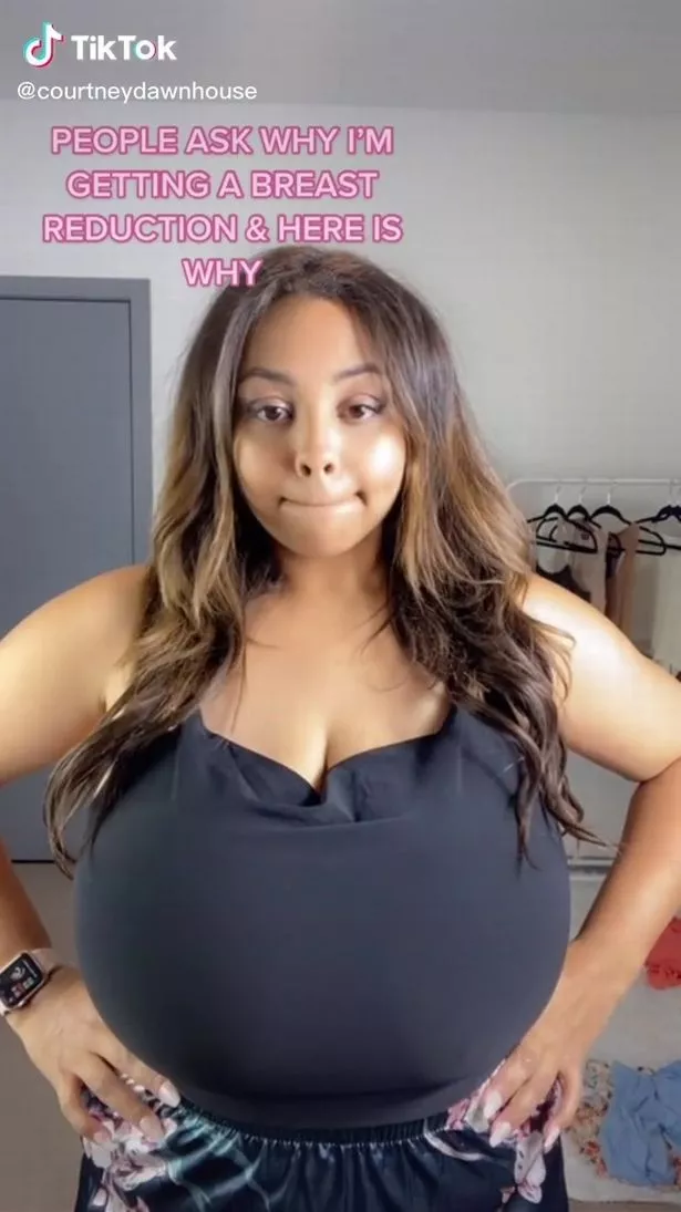 very large black tits