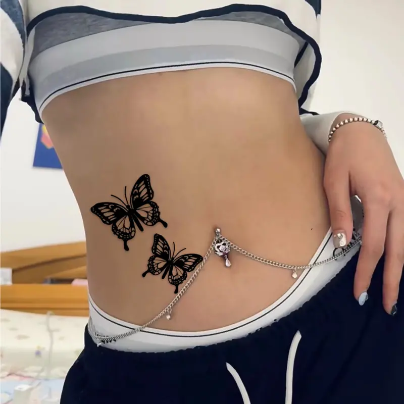 Best of Butterfly belly button tattoo