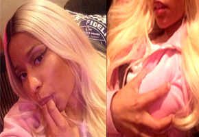 Nicki Minaj Shows Off Her Boobs gellar fakes