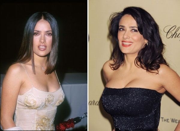 Best of Are salma hayek boobs real