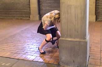 video of women peeing