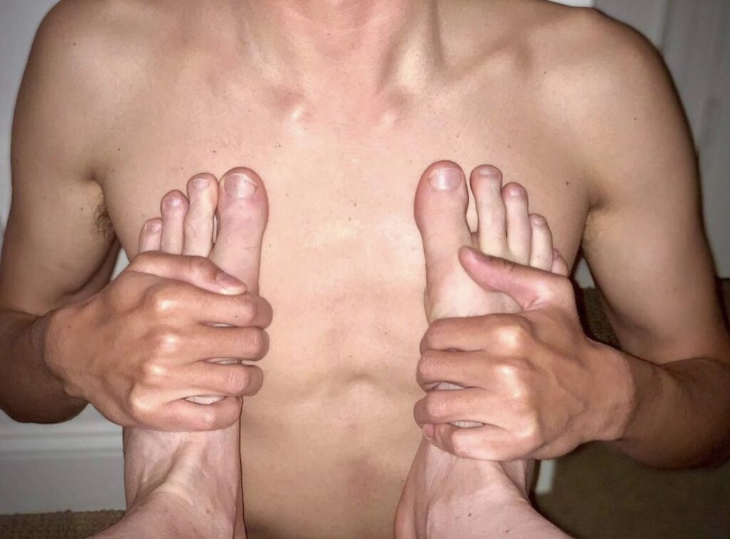 burbuqe jashari recommends feet on chest fuck pic