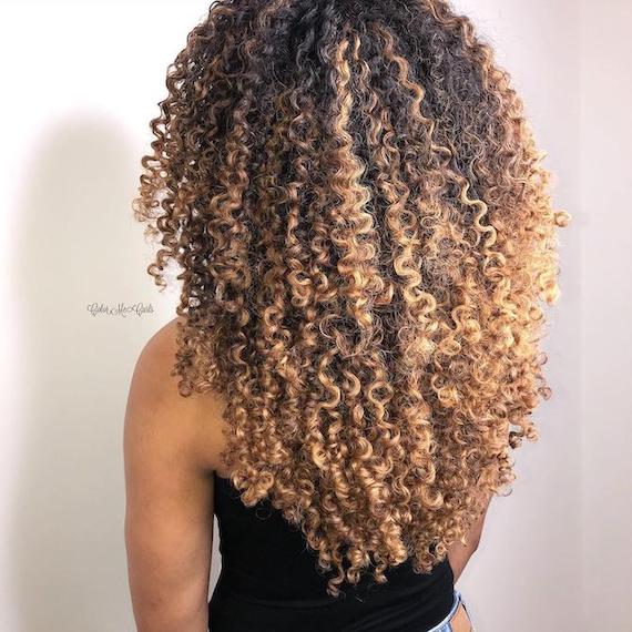 brandon brandt recommends Mixed Blonde Highlights Curly Hair