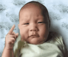 baby giving the finger gif