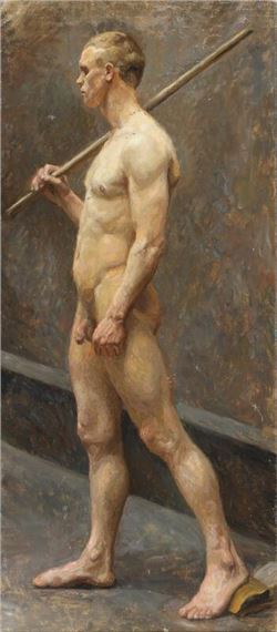Nude Male Art Models clad girl