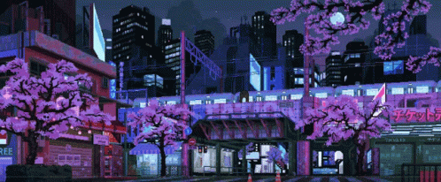 Best of Anime city gif