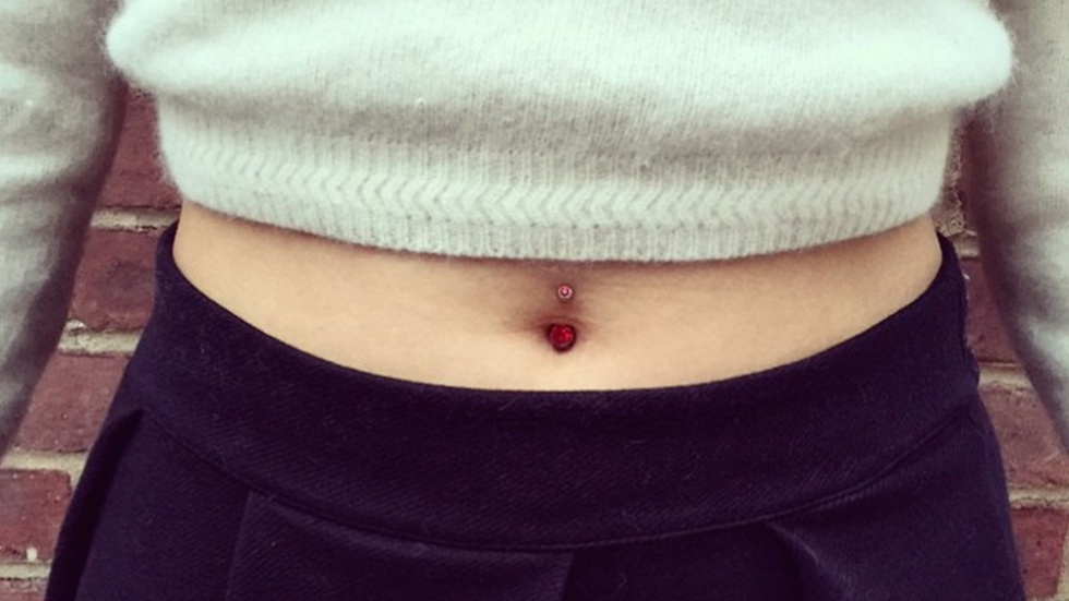 art nielsen share belly button piercing on fat stomach photos