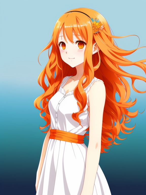 bikas gurung share anime girl with long orange hair photos