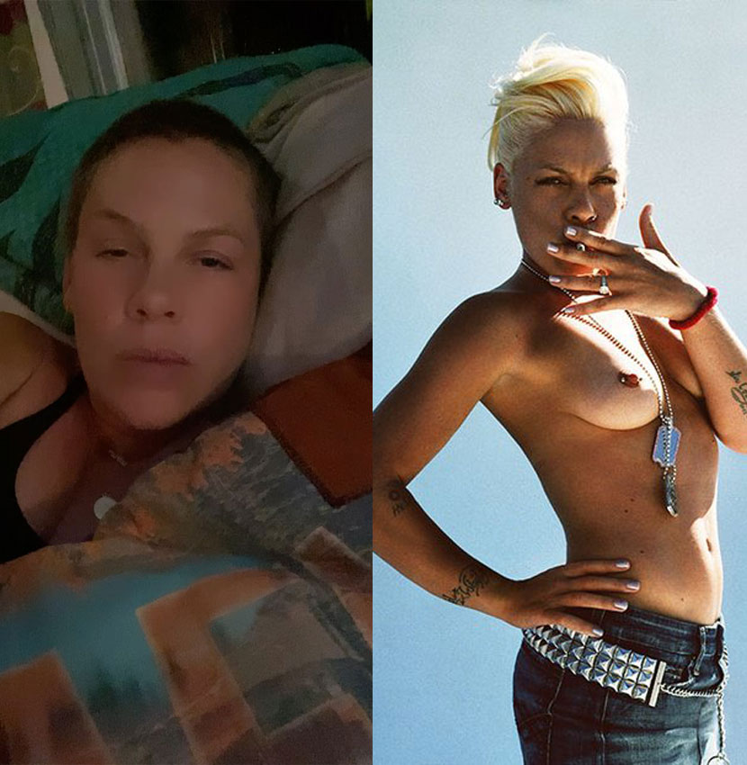 P Nk Topless selfie gif