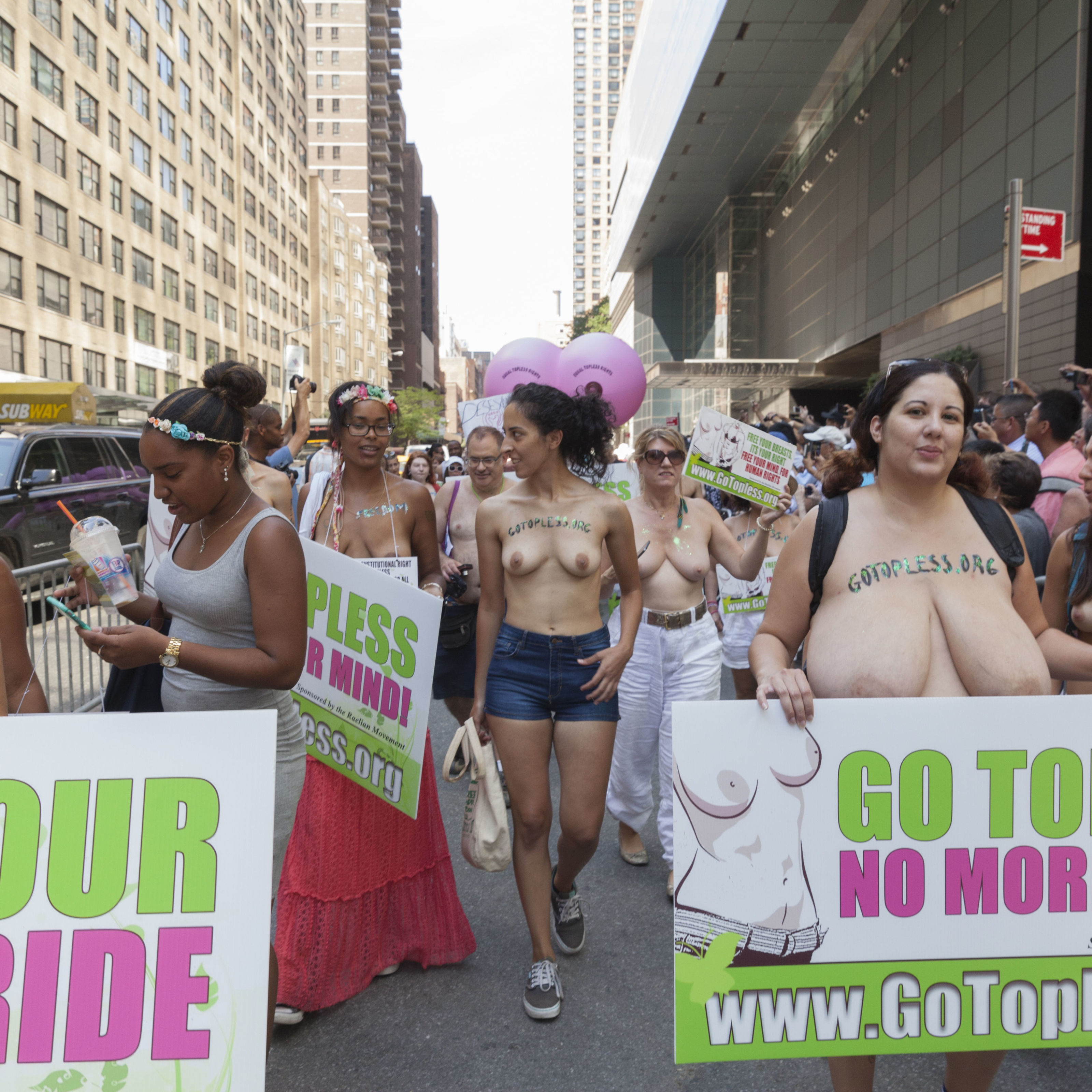 caitlin bowers add photo go topless parade new york