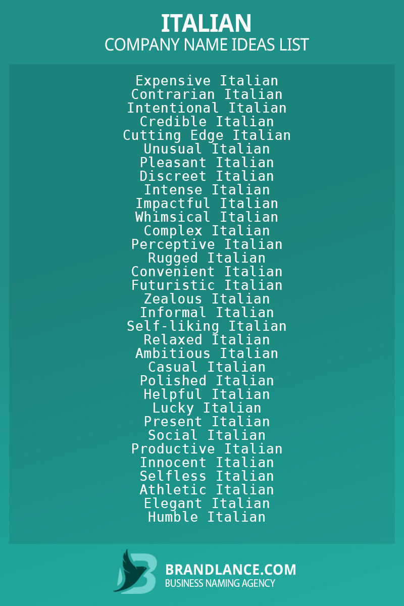 Best of Sexy italian names