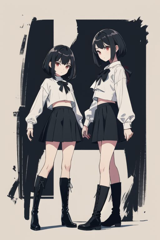 Best of Anime twins black and white