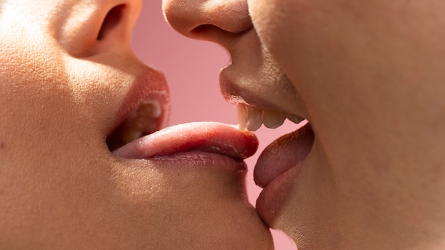 Best of Asian lesbian deep kissing