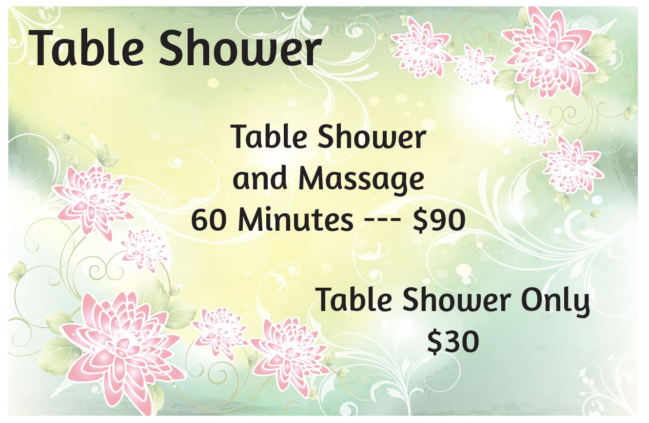 brad firestone share asian massage table shower photos