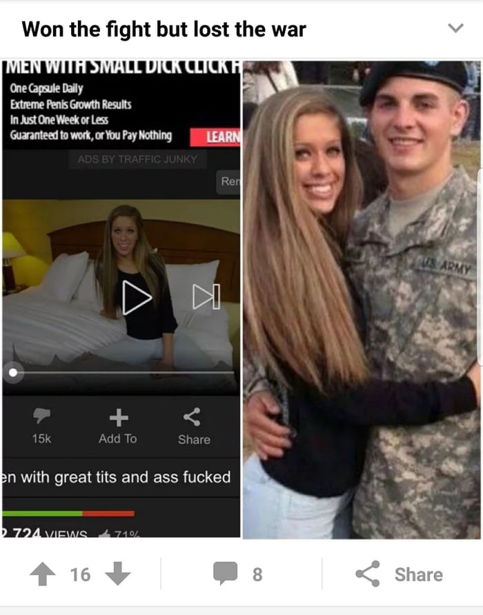 soldiers girlfriend does porn
