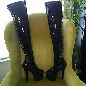 chuck fasse recommends thigh high stripper boots pic