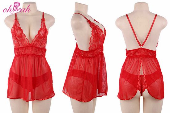 transparent plus size babydoll sleepwear