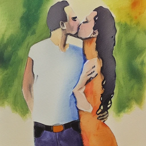 Man Kissing Woman Painting escorts scranton