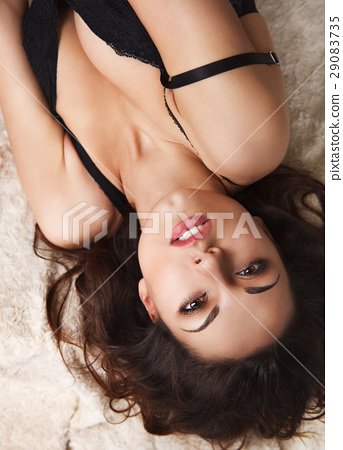 dex perez share brunette in black lingerie photos
