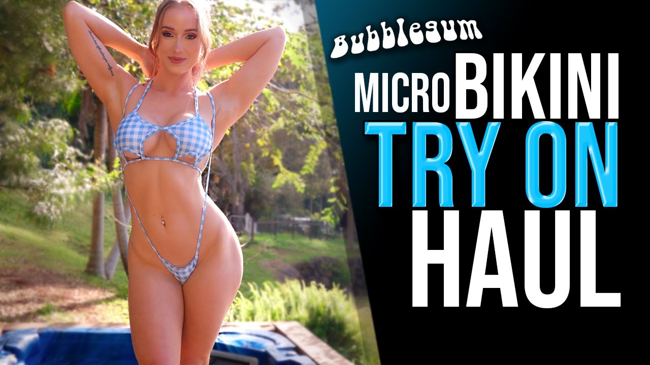 Micro Bikini Try On milking compilation